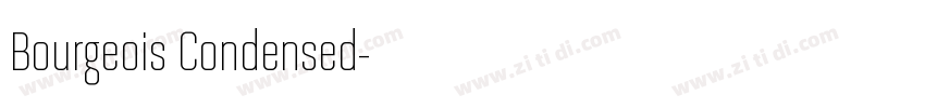 Bourgeois Condensed字体转换
